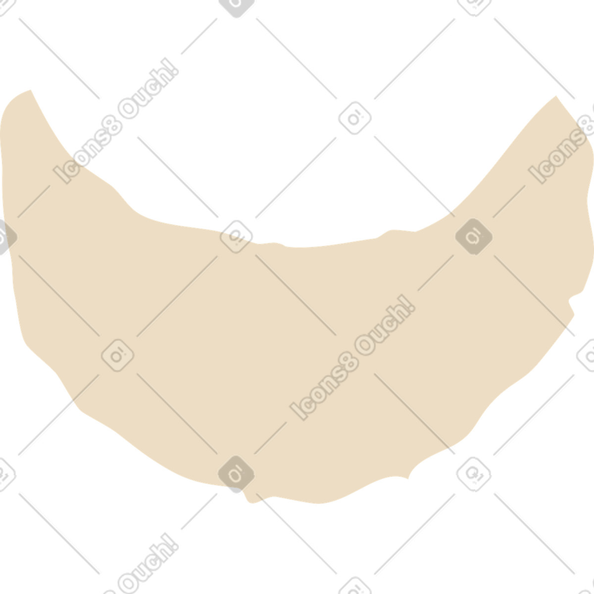 Illustration Beige crescent dans le style Flamenco à télécharger aux formats PNG, SVG