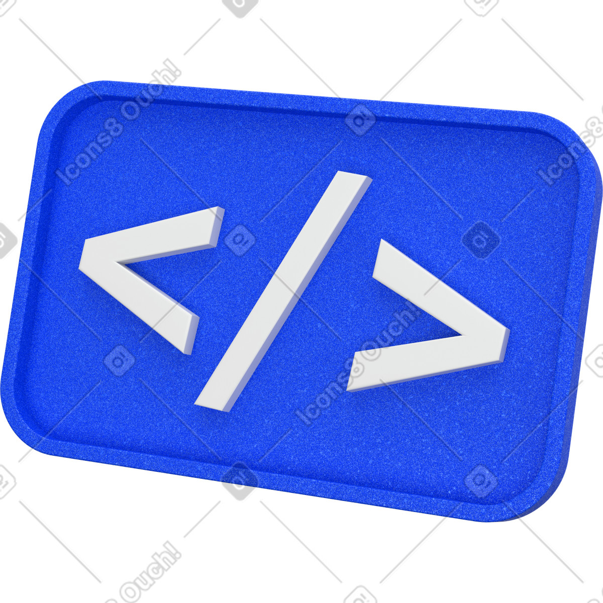 Blue coding icon illustration in PNG, SVG