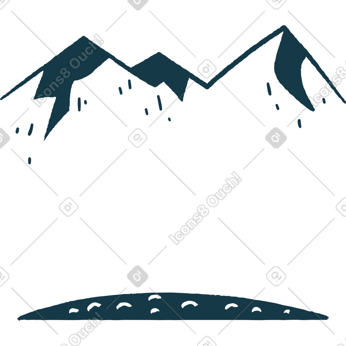Ilustração de Montanha em no estilo Flamenco para baixar em PNG, SVG
