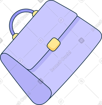 Lilac briefcase diplomat PNG, SVG