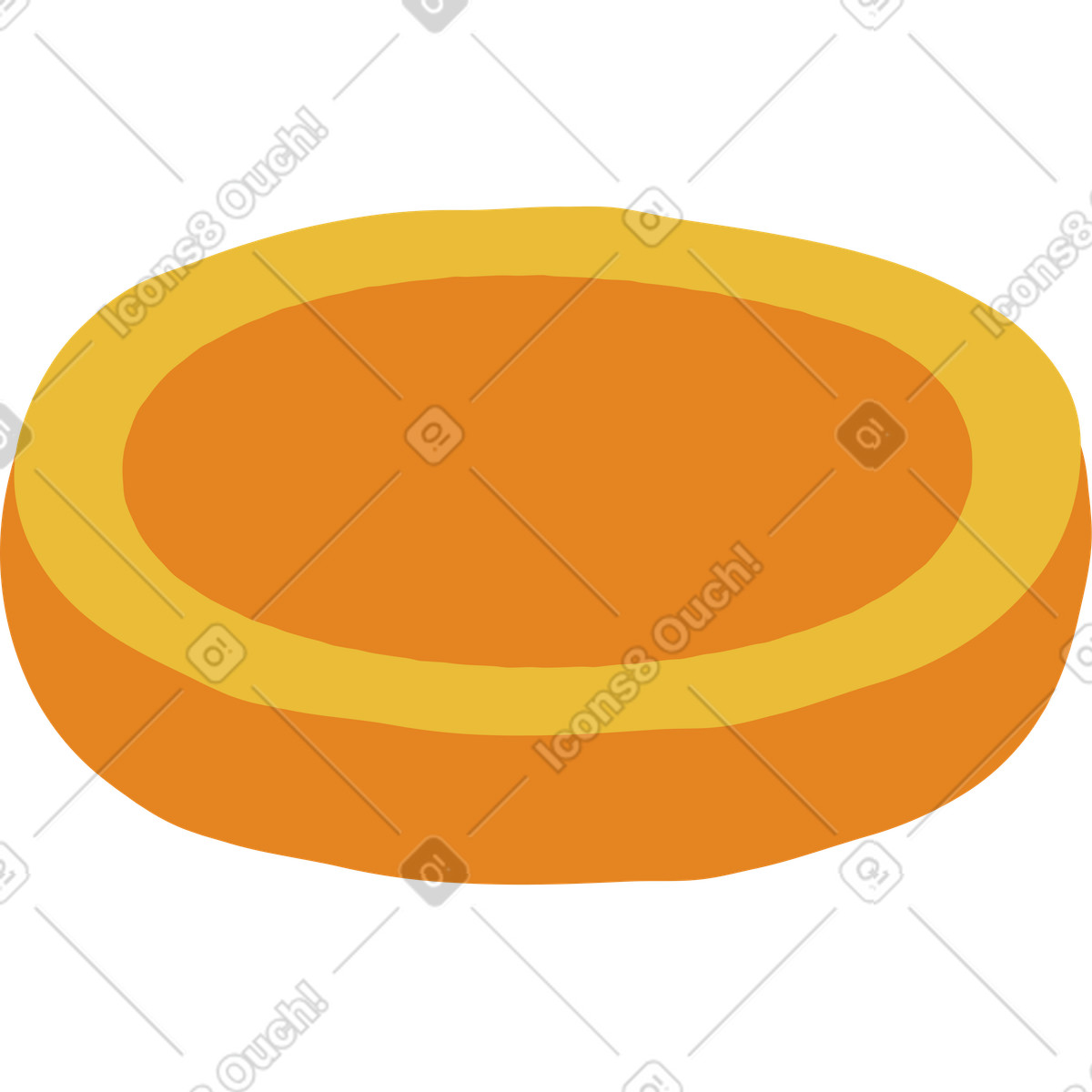 Illustration Pièce de monnaie dans le style Stripy à télécharger aux formats PNG, SVG