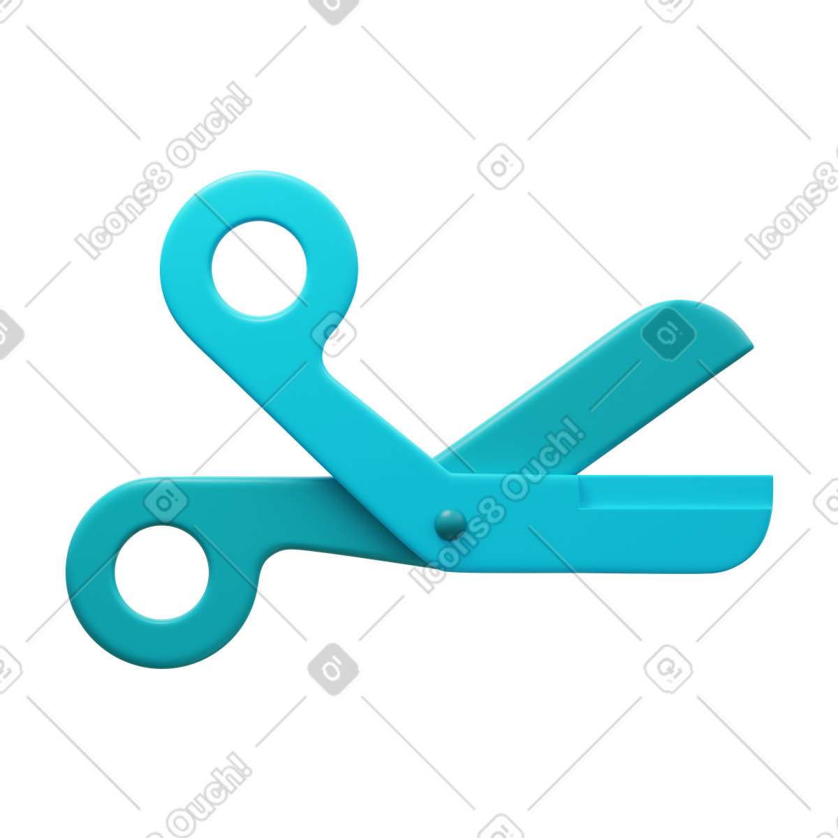 Surgical scissors-Illustration im 3D Fluency-Stil als Download in PNG, SVG