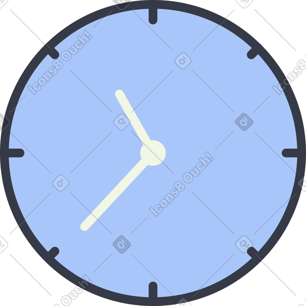 Clock illustration in Abstract style download in PNG, SVG