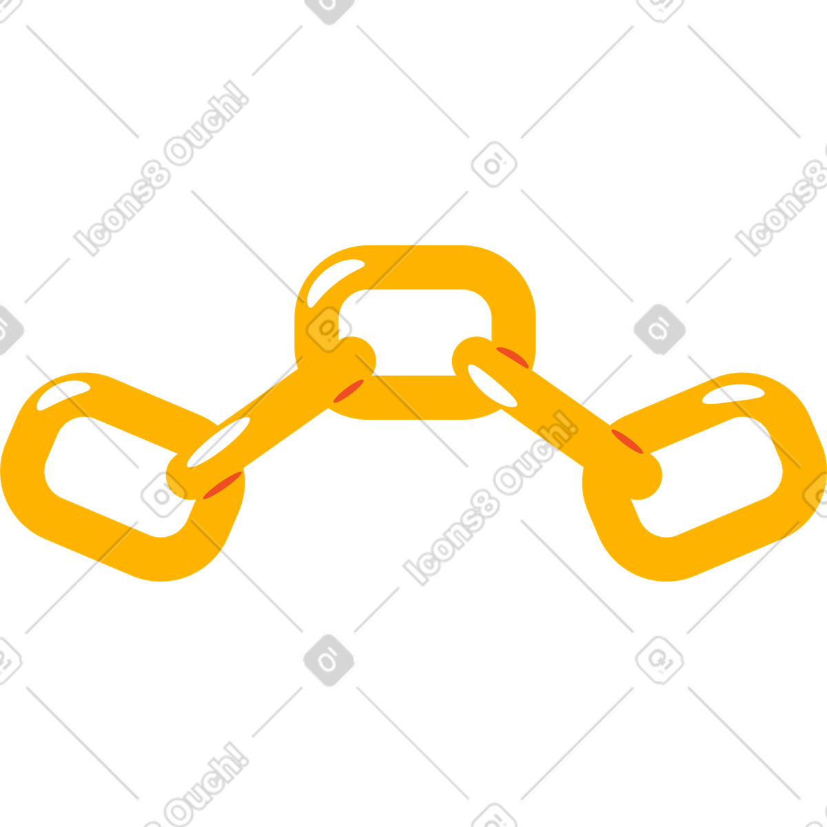 Catena illustrazione in stile Flame scarica in PNG, SVG