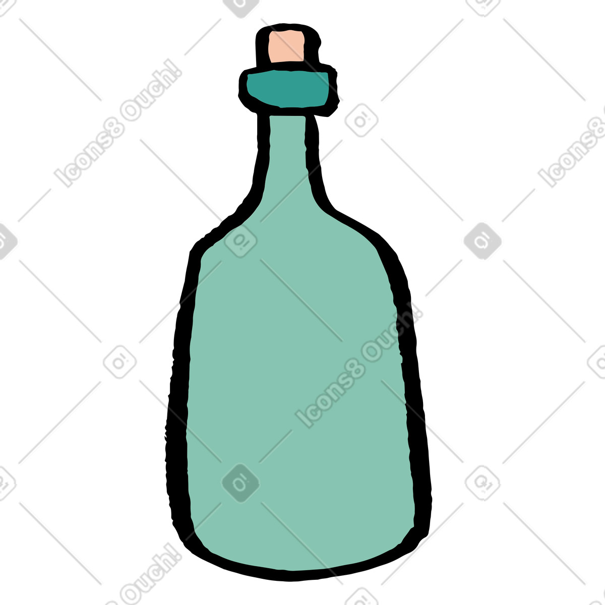 下载 Scandi 风格的 瓶子 插画，支持 PNG、SVG 格式
