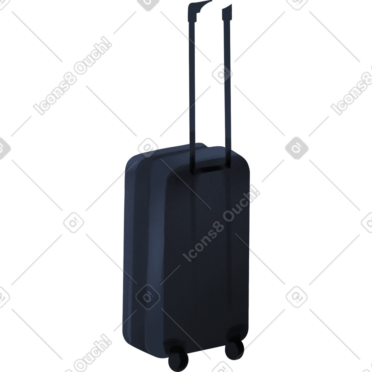 Иллюстрация Dark gray suitcase в стиле Demure — скачать в форматах PNG, SVG