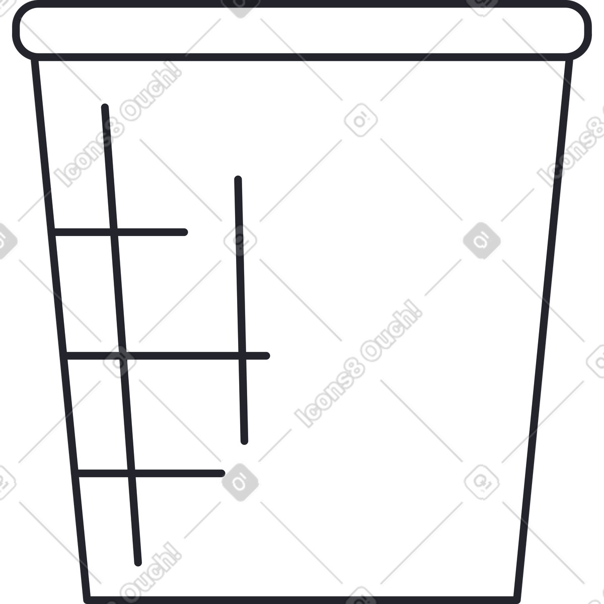 Illustration Corbeille à papier dans le style Grapy télécharger aux formats PNG, SVG