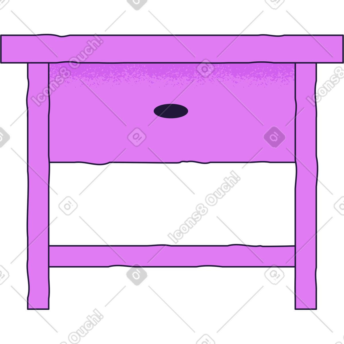 Illustration La table de nuit dans le style Conifer à télécharger aux formats PNG, SVG