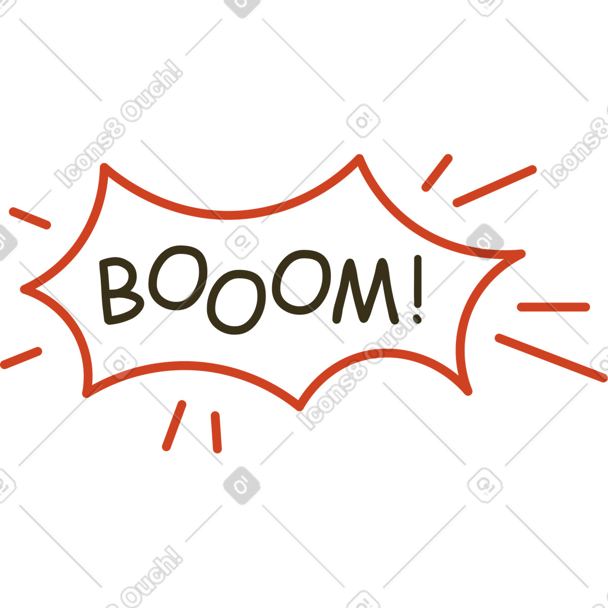 Boom illustration in Arabica style download in PNG, SVG