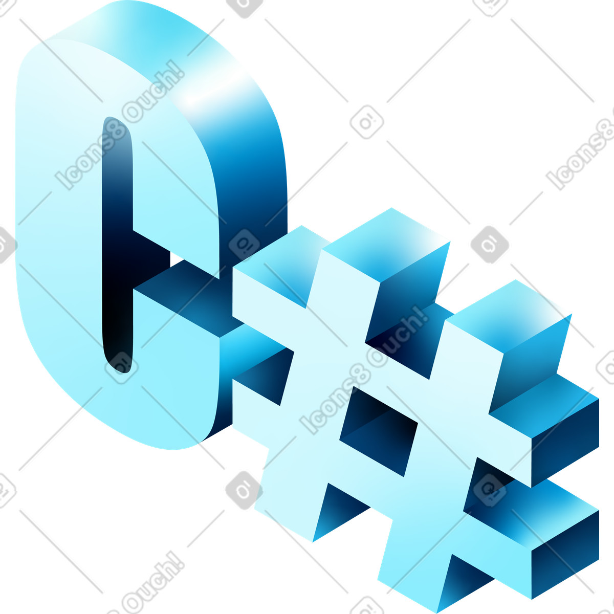 C sharp illustration in PNG, SVG