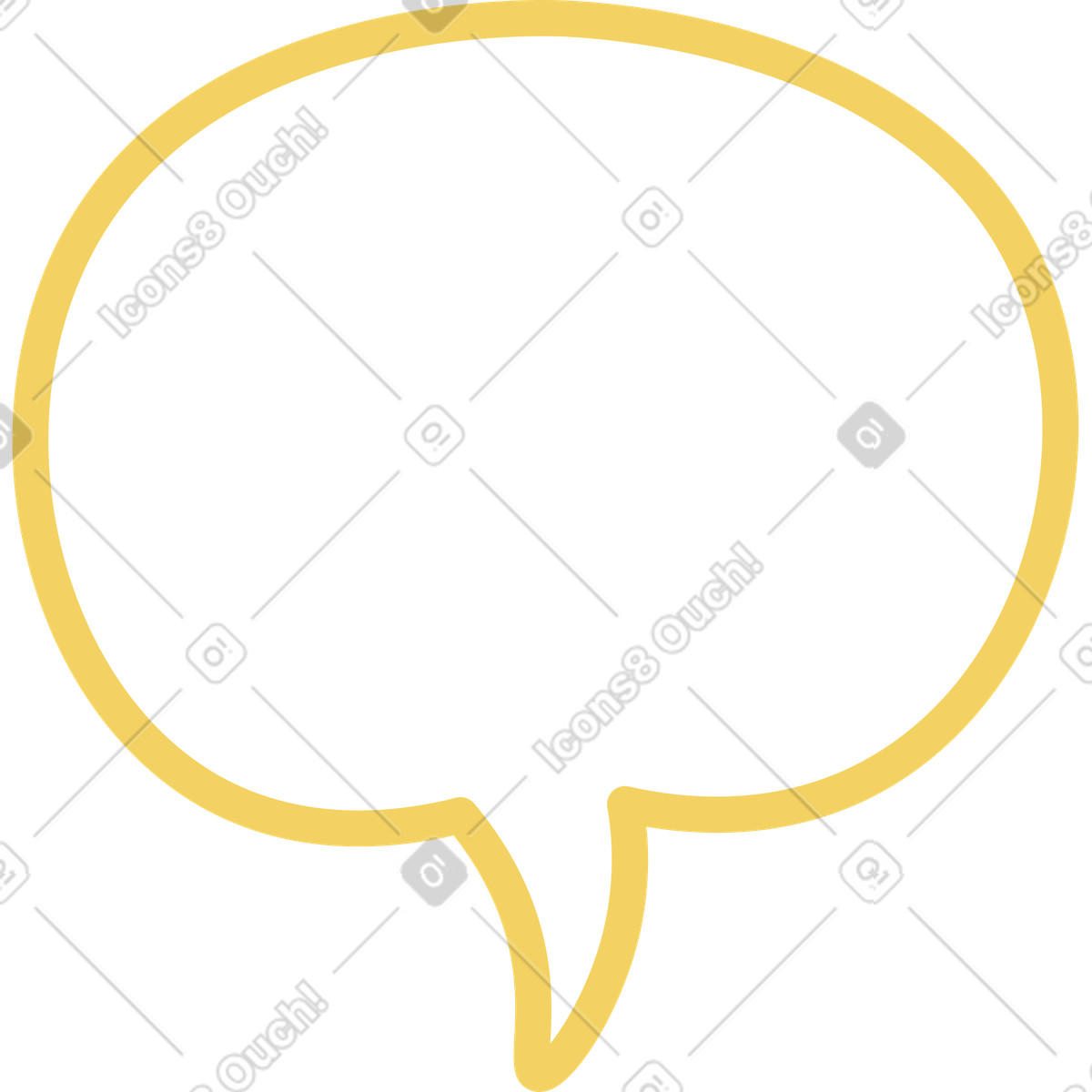 Ilustração de Balão fala em no estilo Macaroni para baixar em PNG, SVG