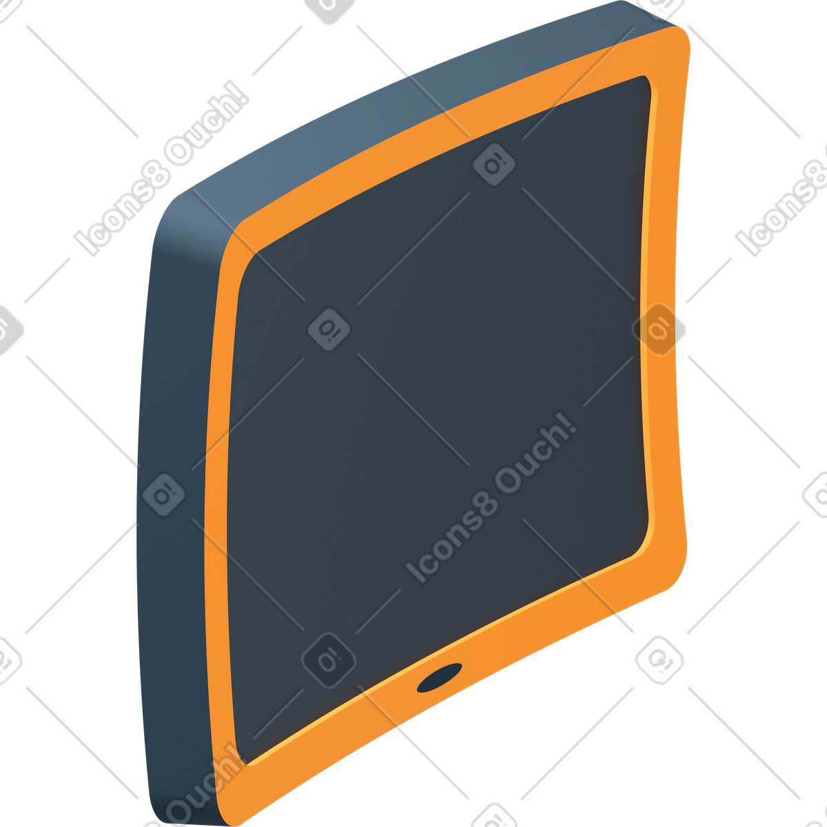Schermo del computer spento illustrazione in stile 3D Flame scarica in PNG, SVG