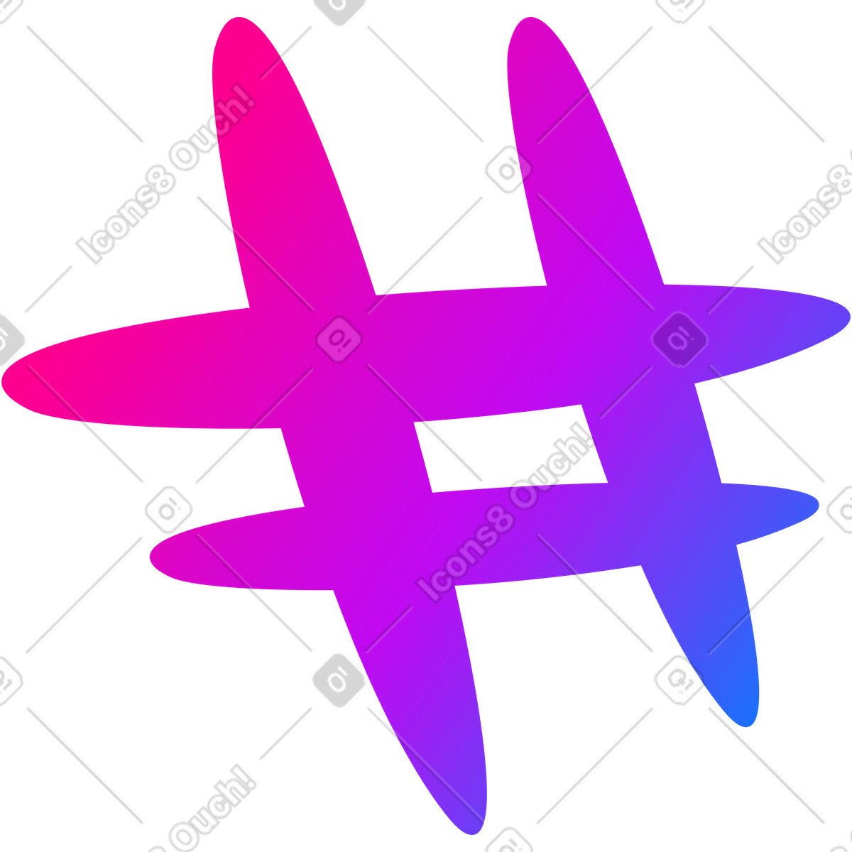 Ilustración Hashtag en estilo Vibrant a descargar en PNG y SVG