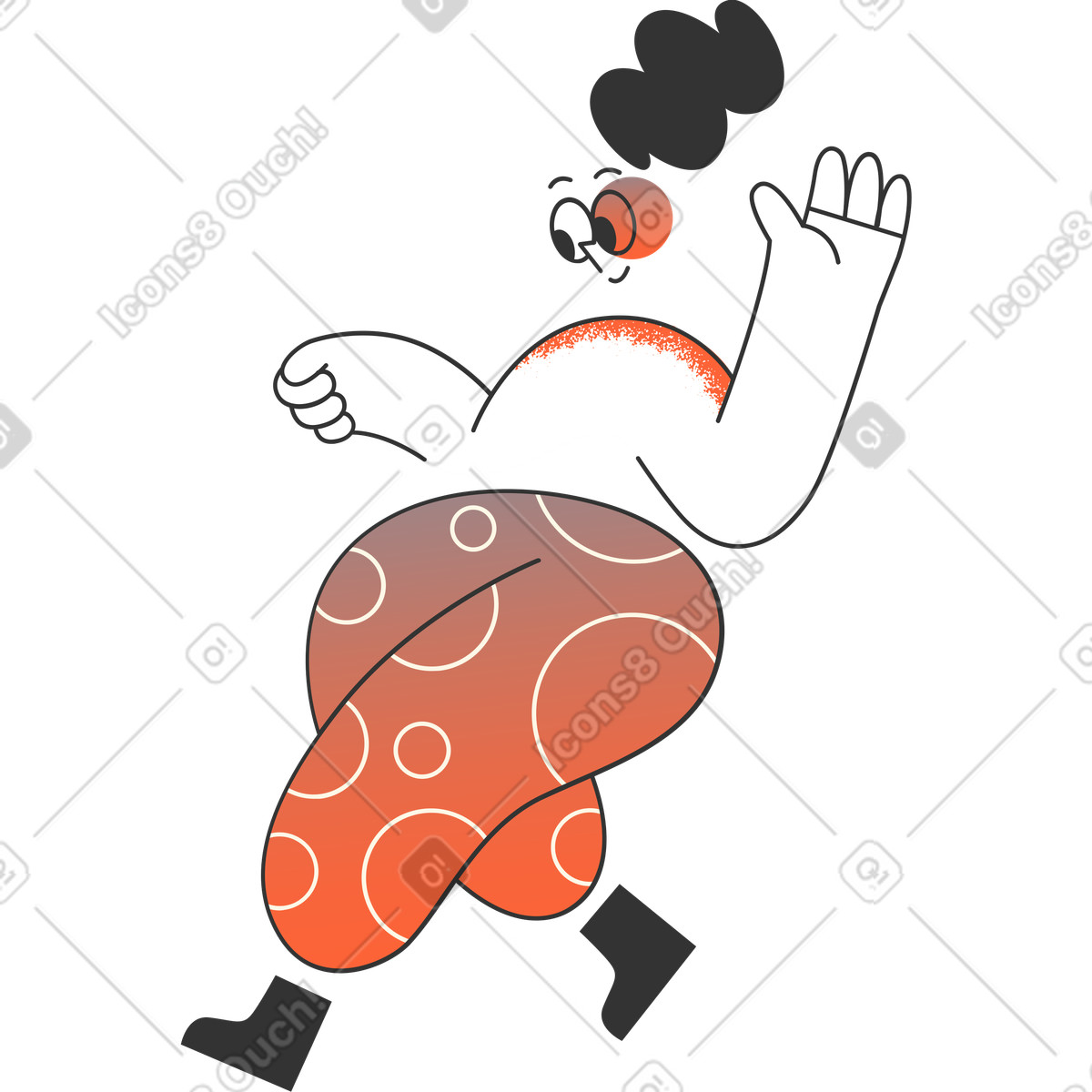 Ilustración Niña en estilo Crayon a descargar en PNG y SVG