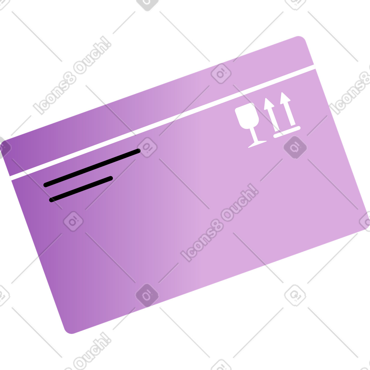 Ilustración Purple box en estilo Wavy a descargar en PNG y SVG