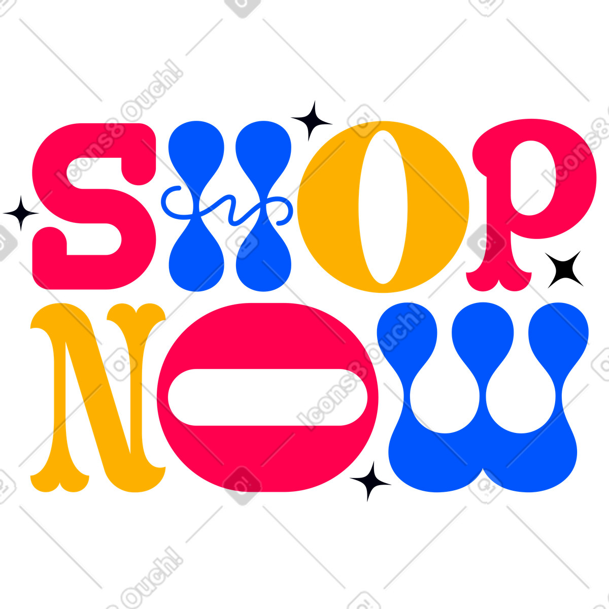 Illustration Boutique de lettrage maintenant dans différents styles texte lettres le style Lettering à télécharger aux formats PNG, SVG