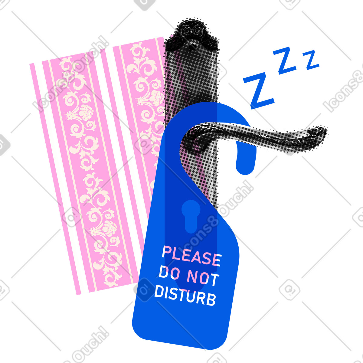 See you soon, do not disturb sign  illustration in PNG, SVG