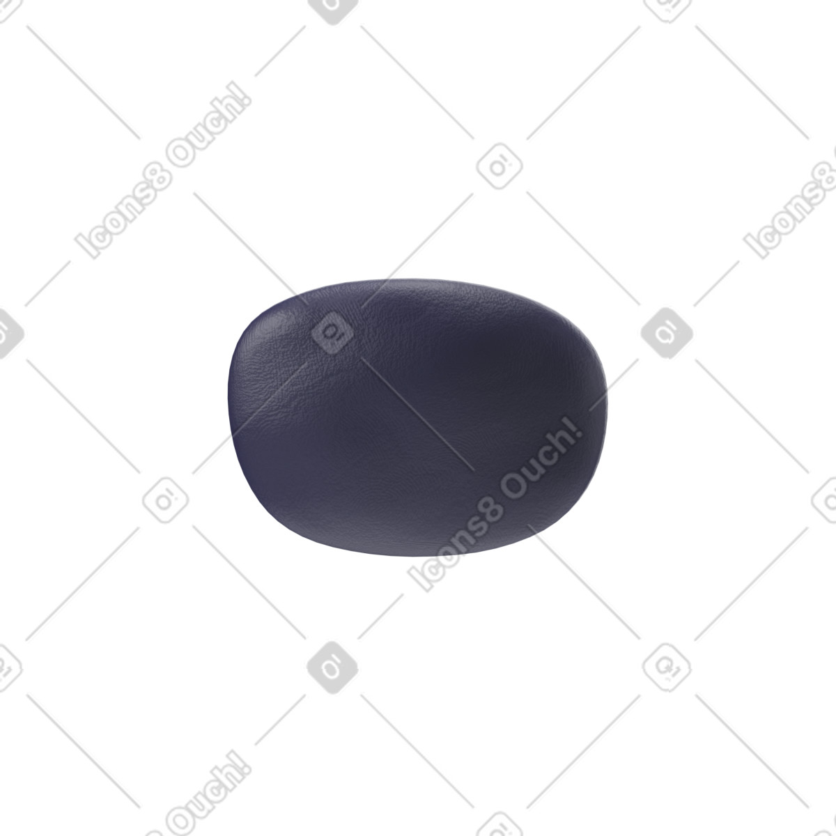 Ilustración Forma negra 3d en estilo Stripy a descargar en PNG y SVG