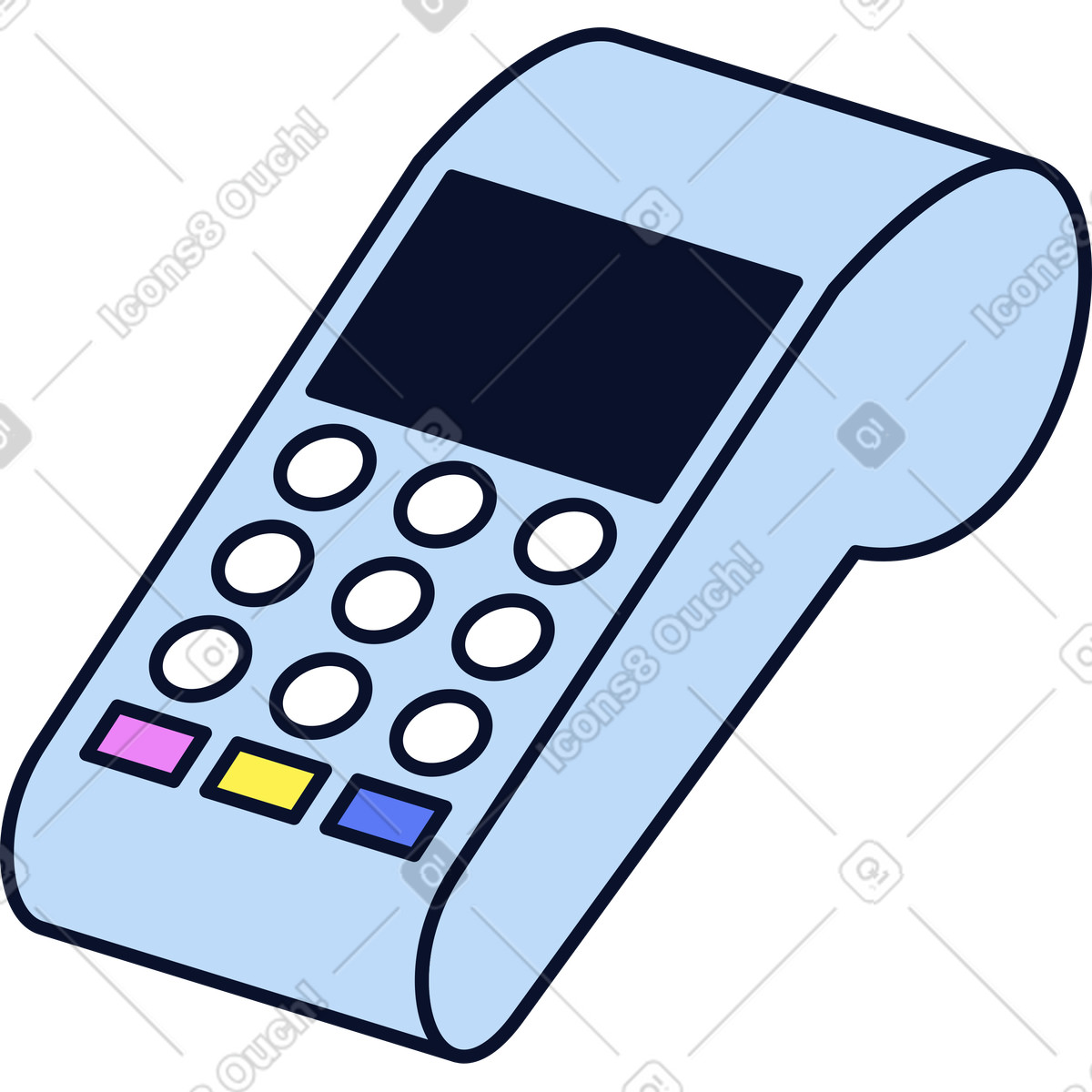 Ilustración Poste terminal en estilo Flexy a descargar en PNG y SVG