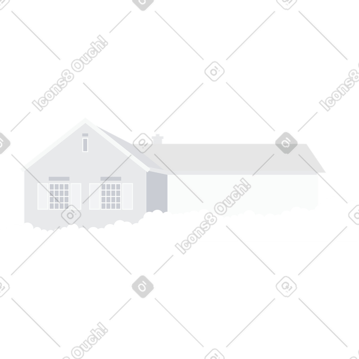 Haus-Illustration im Urban-Stil als Download in PNG, SVG