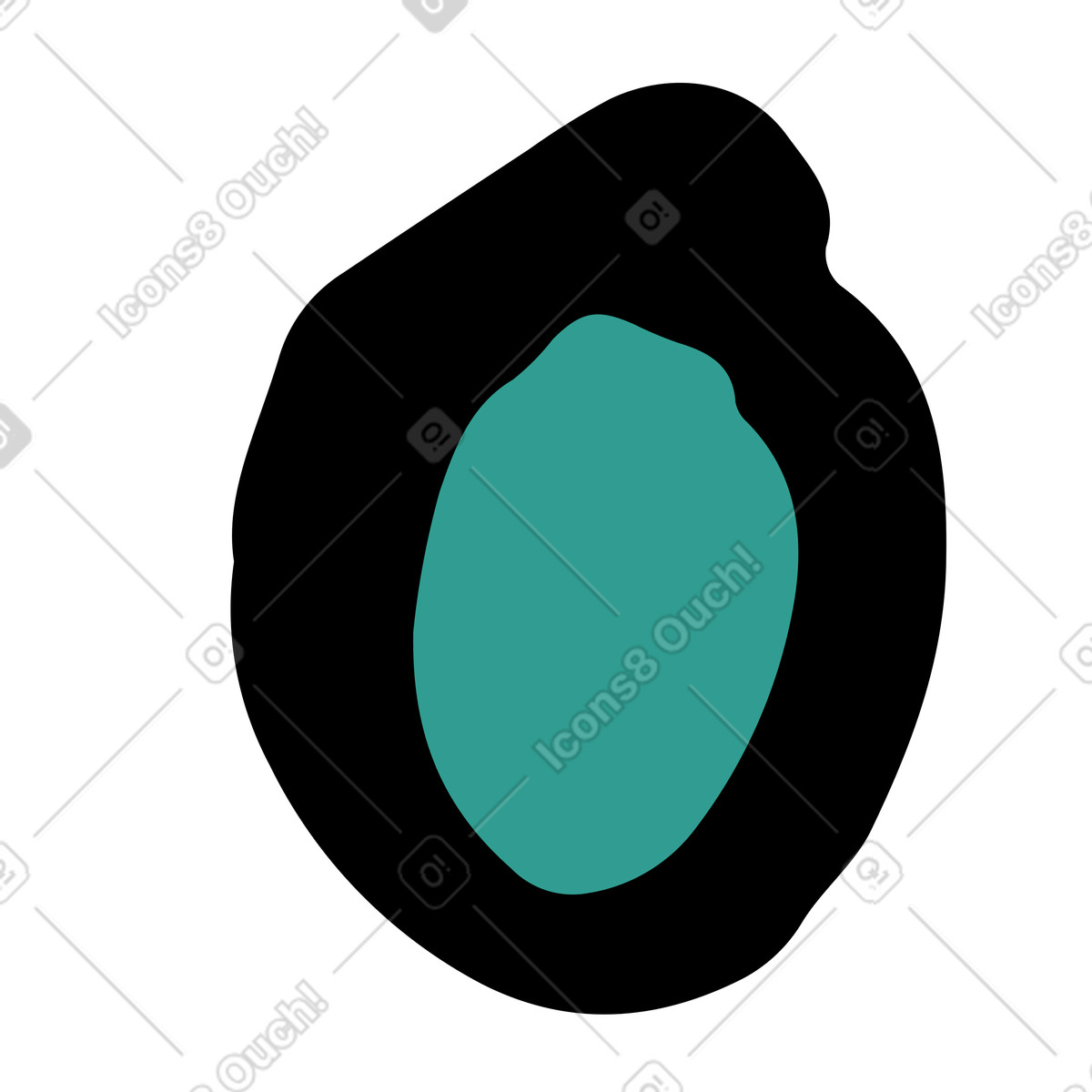 Blue circle illustration in Scandi style download in PNG, SVG