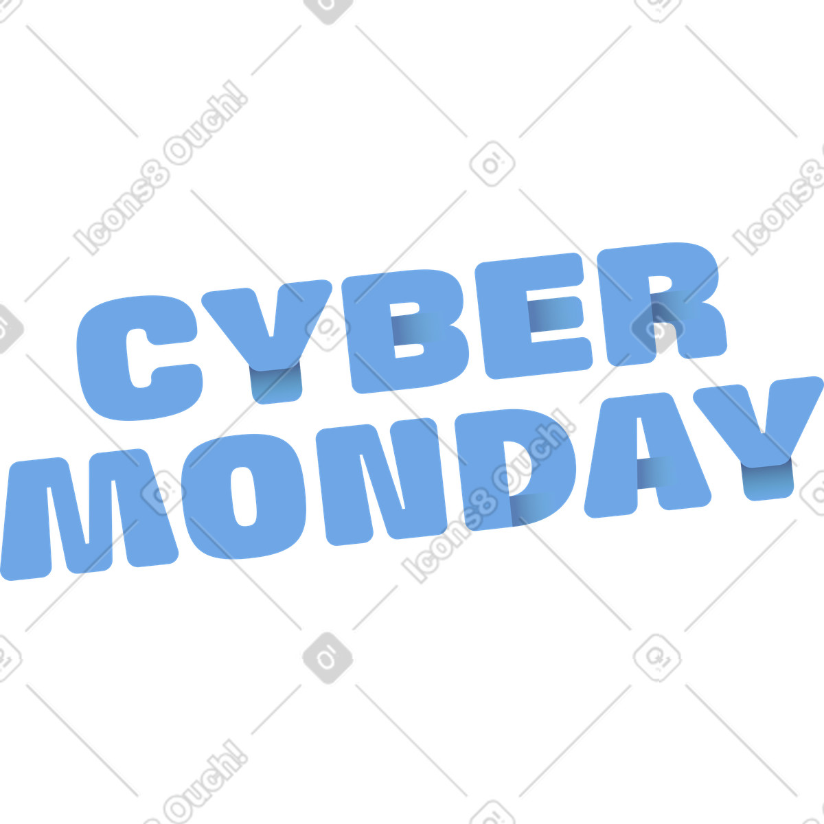 Scrivere il testo del cyber lunedì illustrazione in stile Beam scarica in PNG, SVG