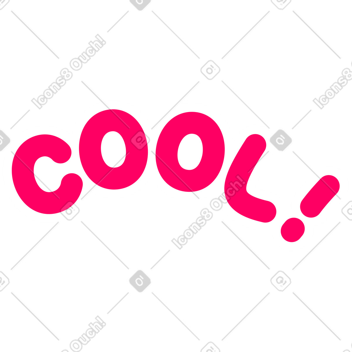 Lettering cool text illustration in Rondy Stickers style download in PNG, SVG