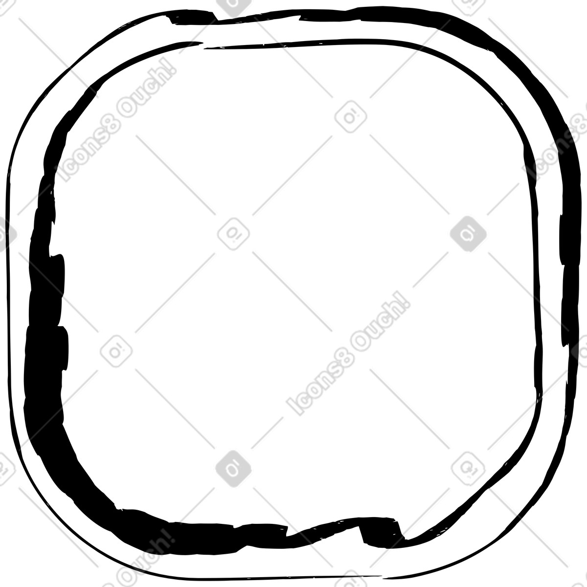 Ilustración Rectángulo negro doble en estilo Twirl a descargar en PNG y SVG
