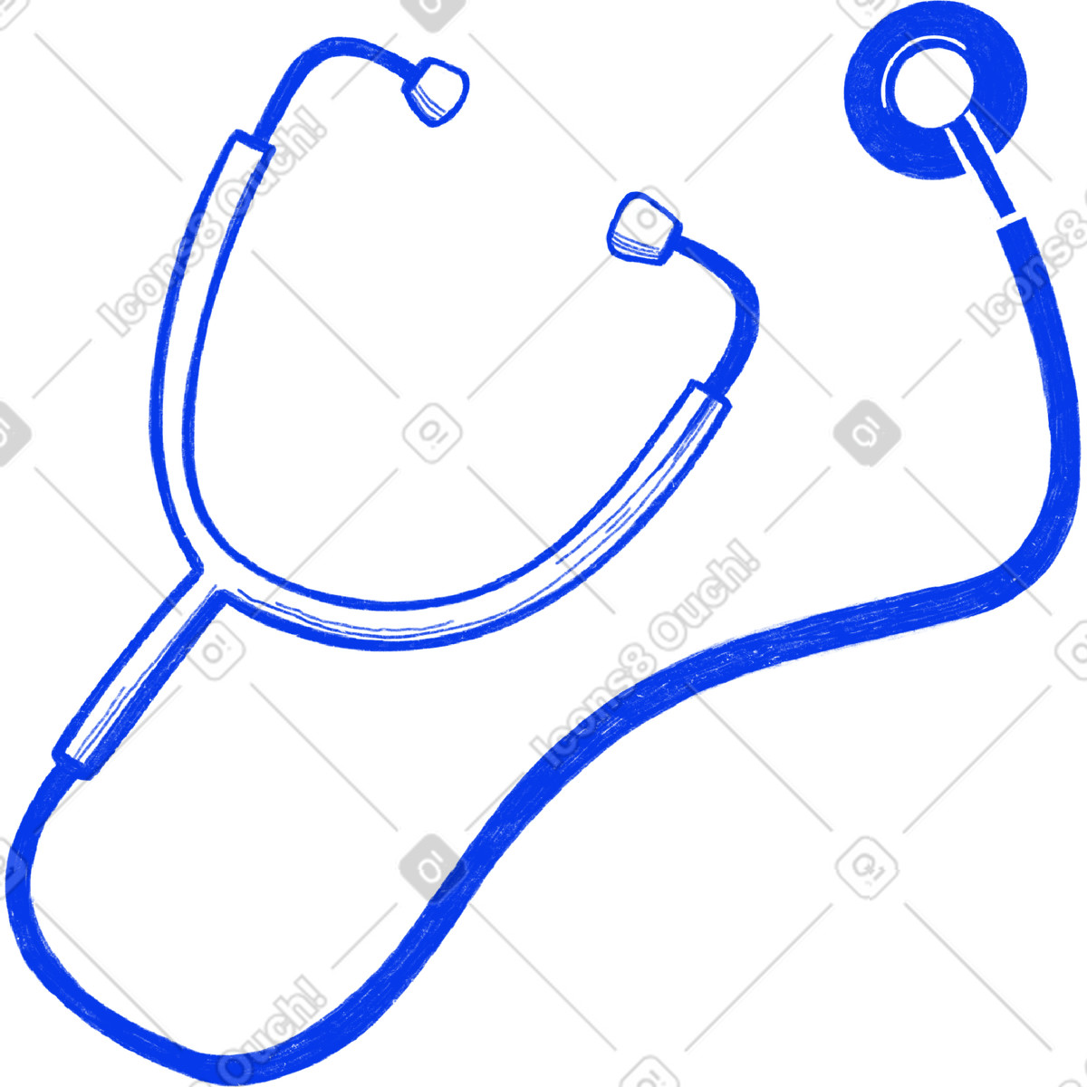 Biro 스타일의 Blue doctor stethoscope 일러스트레이션 PNG, SVG 다운로드