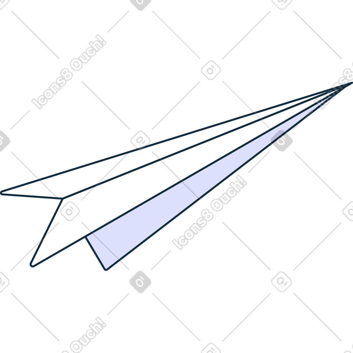 Ilustração de Avião papel em no estilo Bubble gum para baixar em PNG, SVG