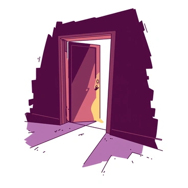 A closed door with bright light streaming from underneath
