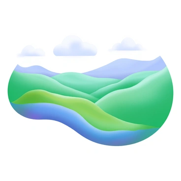 A serene landscape where the contours of hills and valleys mimic the shape of labia.