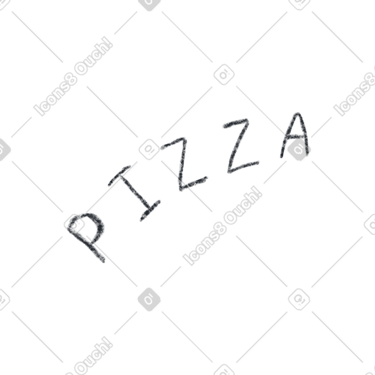 下载 Toscana 风格的 Pizza lettering 插画，支持 PNG、SVG 格式