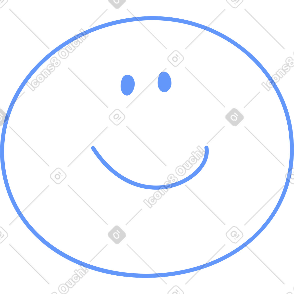 Plain スタイルの 大きな笑顔 のイラストをPNG、SVG形式でダウンロード