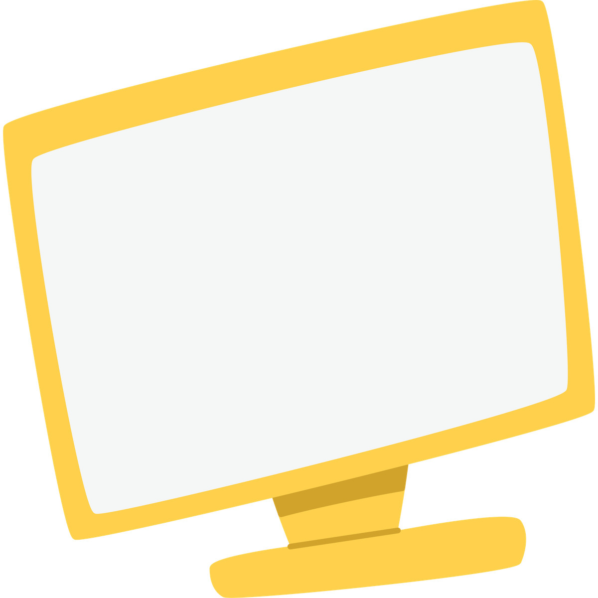 下载 Bouncy 风格的 Yellow monitor 插画，支持 PNG、SVG 格式