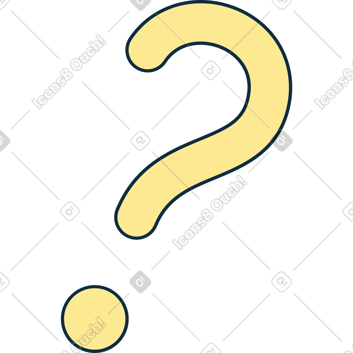 Question animated illustration in Bubble gum style download in GIF, Lottie (JSON), AE