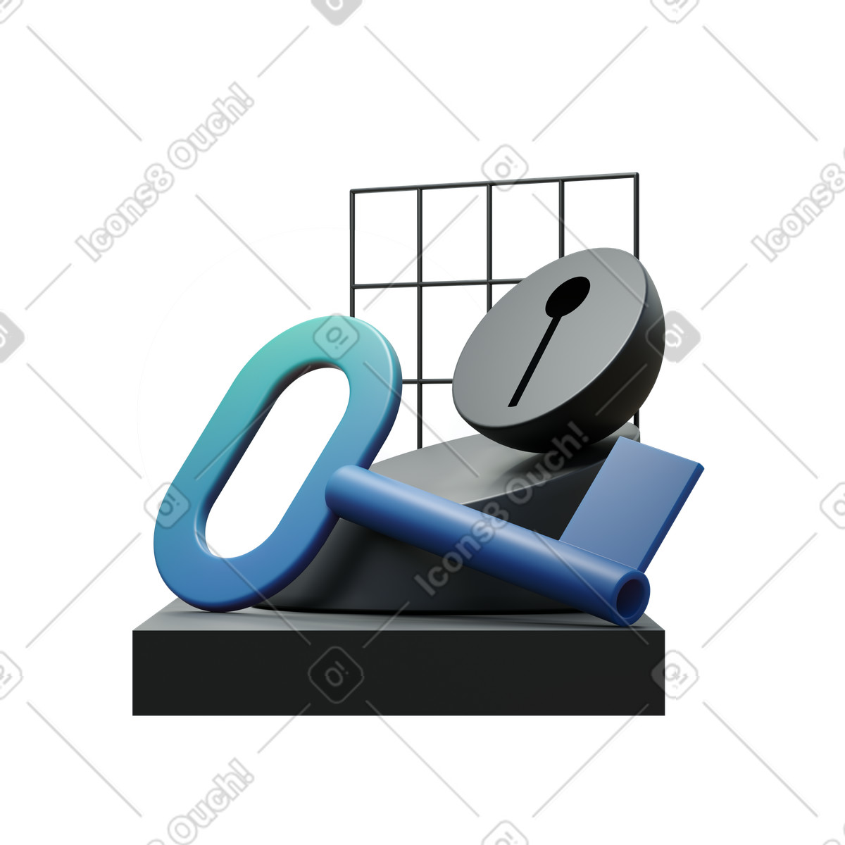 Information security illustrazione in stile Experimental scarica in PNG, SVG
