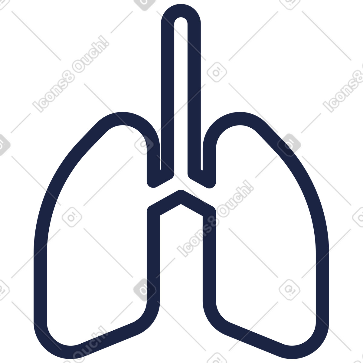 Lungensymbol-Illustration im Urban Line-Stil als Download in PNG, SVG
