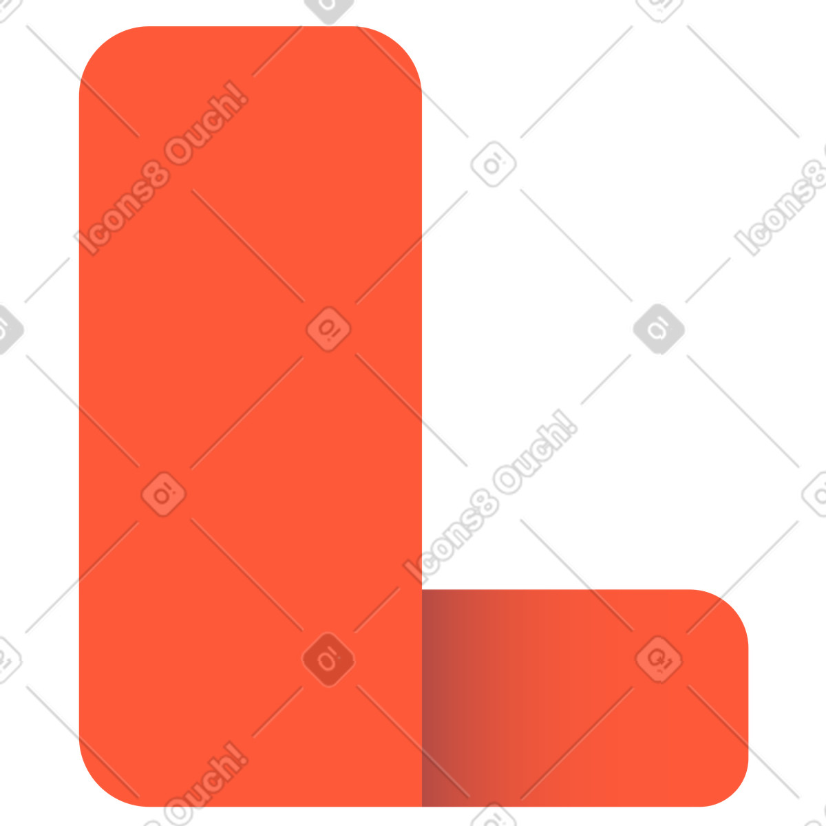 Ilustración Letra l en estilo Beam a descargar en PNG y SVG
