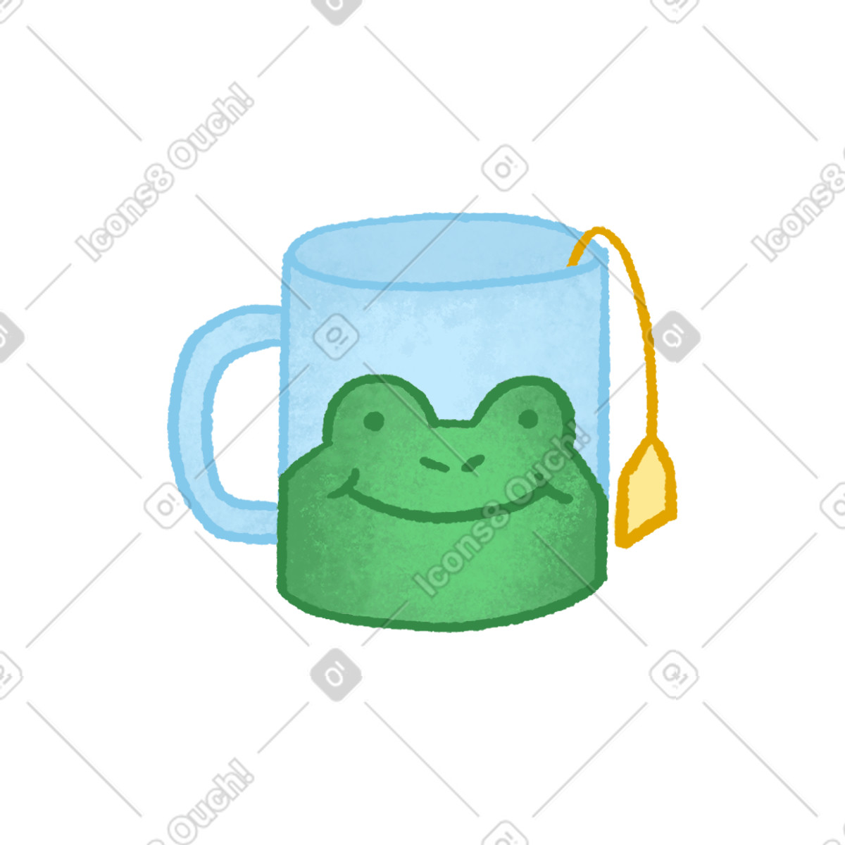 Illustration Blue mug dans le style Hue à télécharger aux formats PNG, SVG