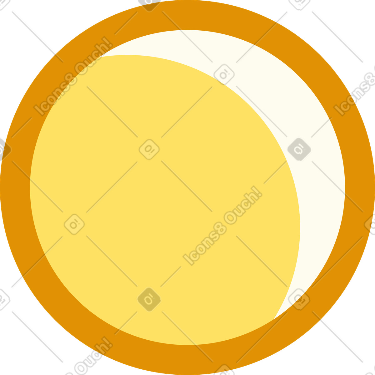 Kreis gelb-Illustration im Rainbow-Stil als Download in PNG, SVG