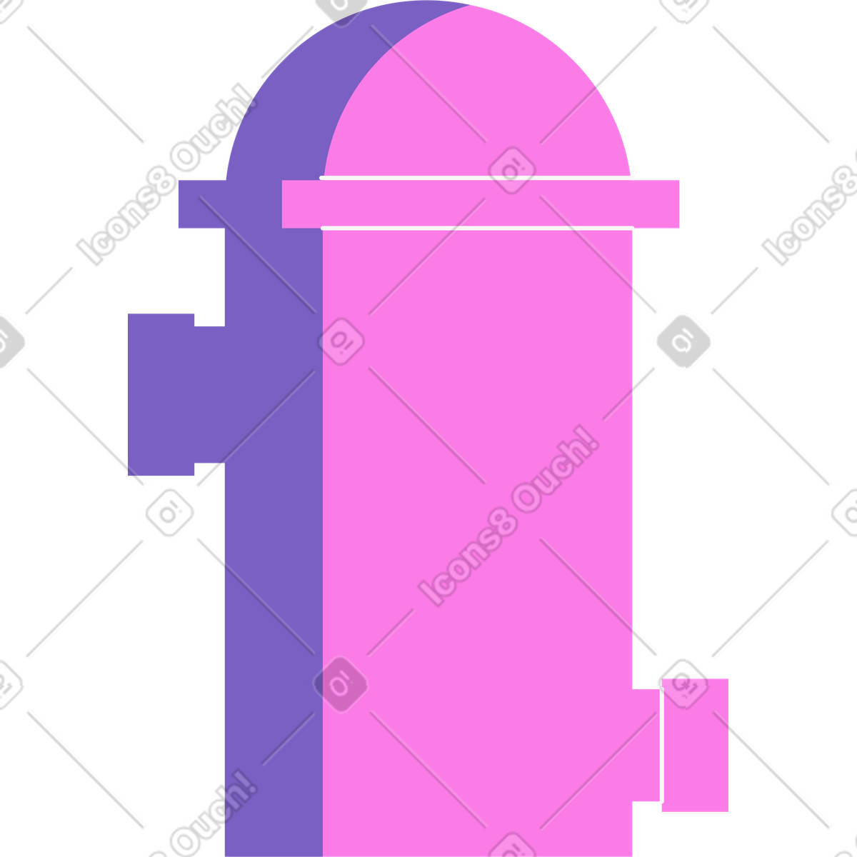 Illustration Bouche d'incendie dans le style Mellow à télécharger aux formats PNG, SVG