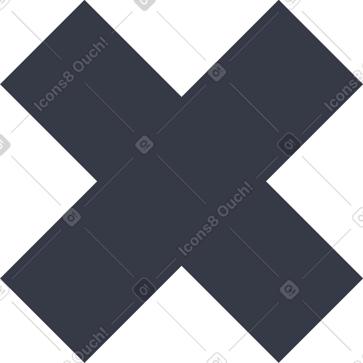 Black cross animated illustration in Abstract style download in GIF, Lottie (JSON), AE