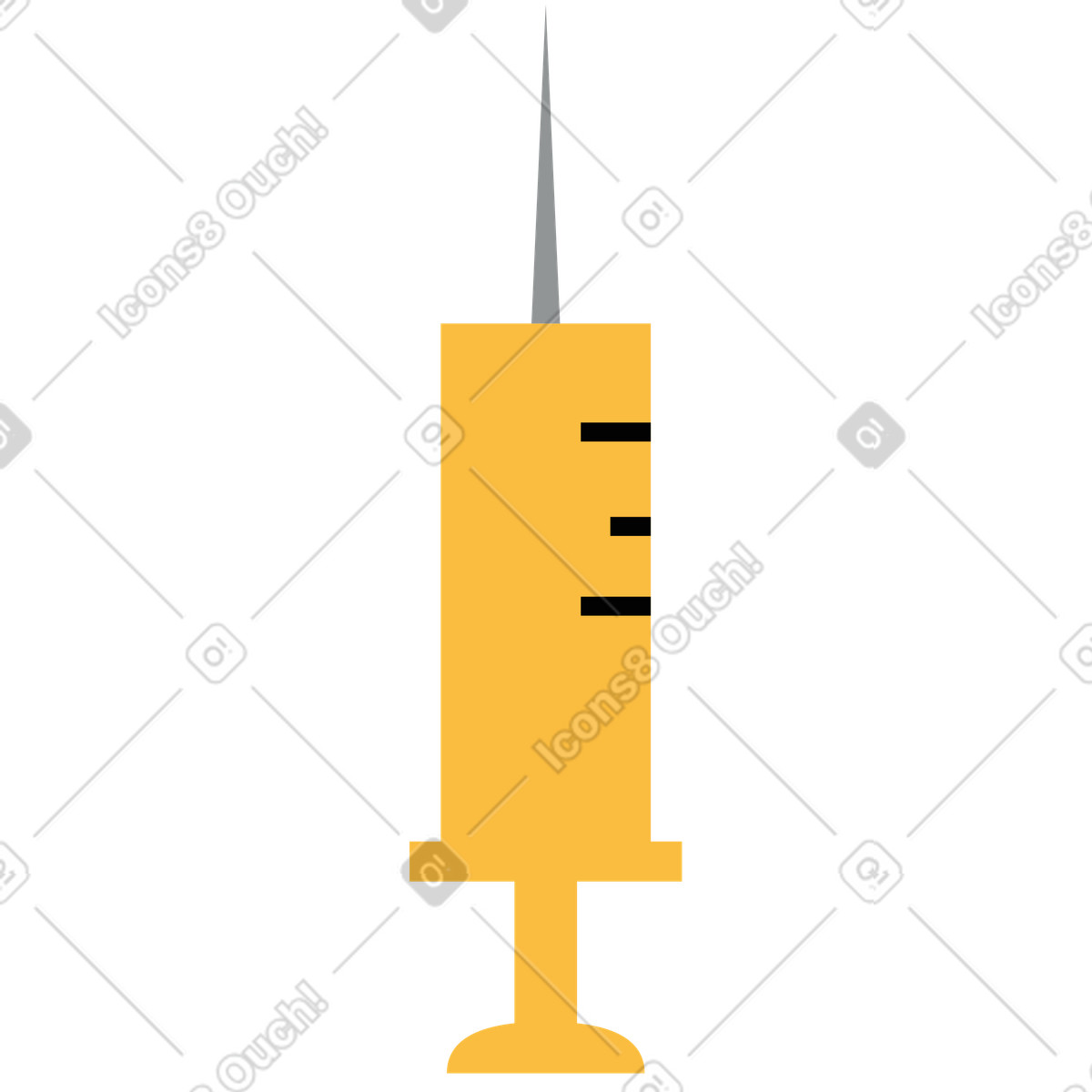 Syringe illustration in Burgundy style download in PNG, SVG