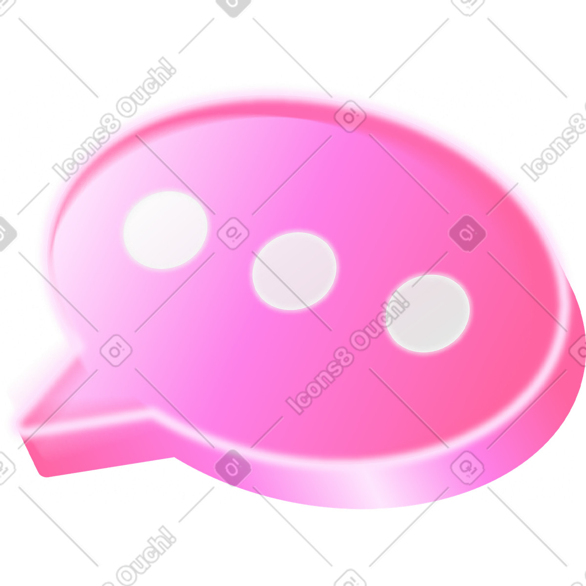 Rosa sprechblase-Illustration im Burst-Stil als Download in PNG, SVG