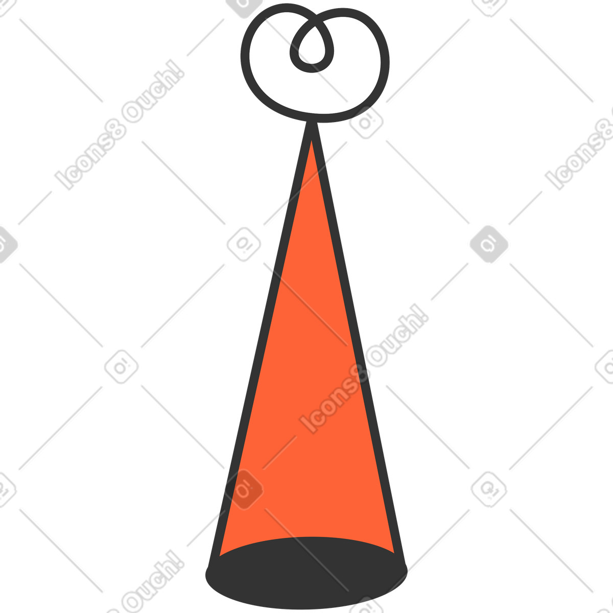 Ilustração de Chapéu natal em no estilo Crayon para baixar em PNG, SVG