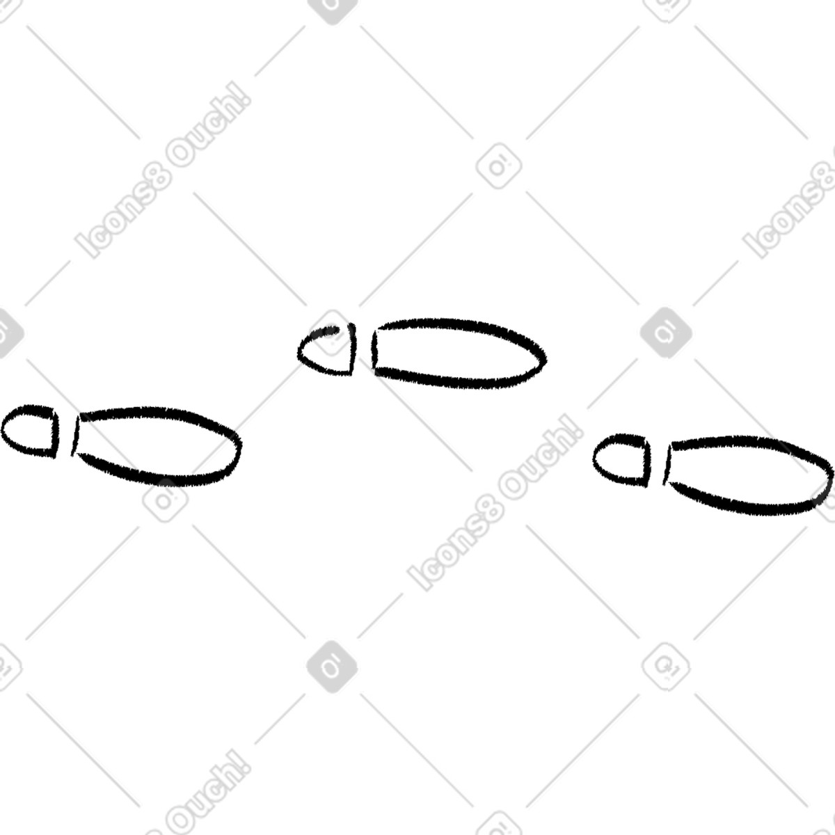 Ilustração de Footprints em no estilo Doobry para baixar em PNG, SVG