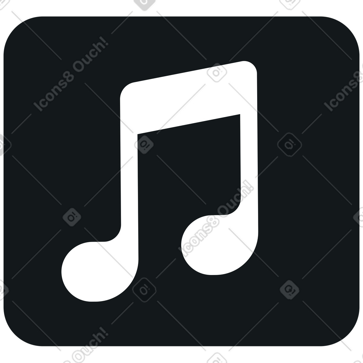 Music icon illustration in Midnight style download in PNG, SVG