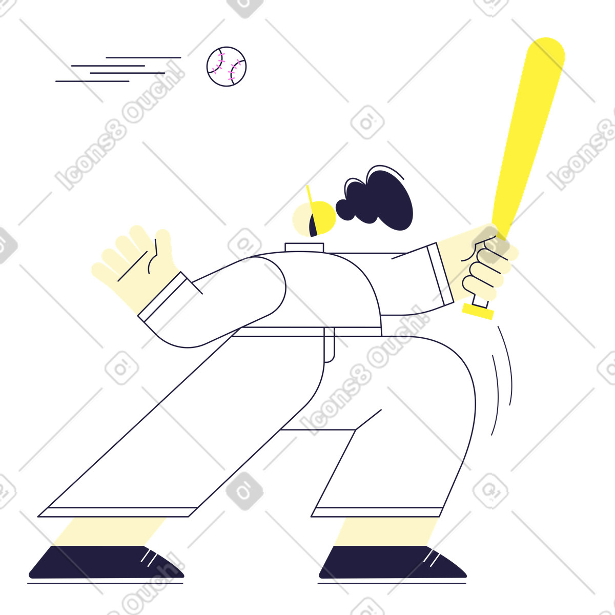 Ilustração de Chute, sirva! em no estilo Mellow para baixar em PNG, SVG
