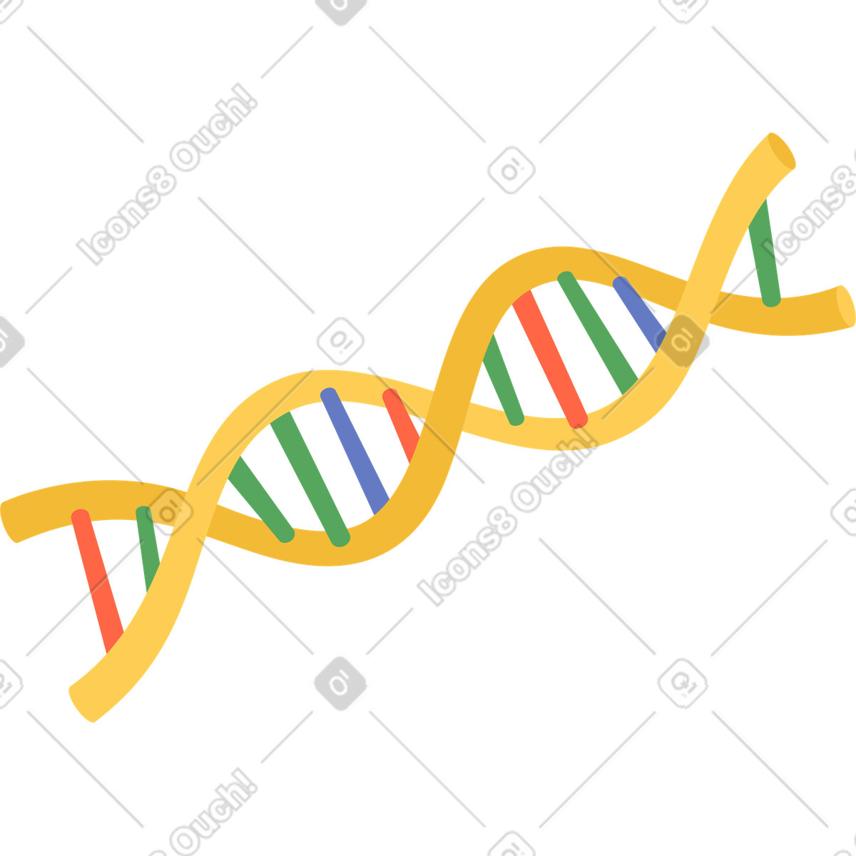 Catena cromosomica illustrazione in stile Social scarica in PNG, SVG